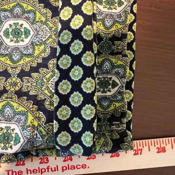 Vera Bradley Corduroy Pull -On Ankle Pants Women’s Size Large Drawstring Boho - Picture 10 of 12